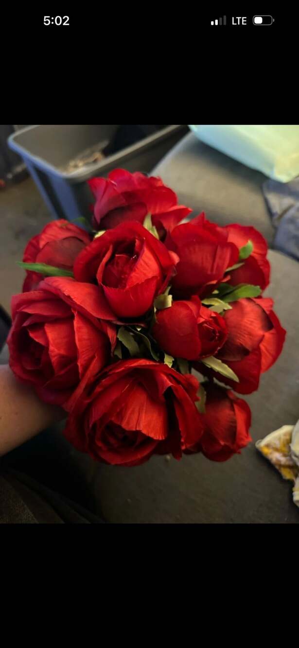 Artificial Red Rose Bouquet Bundle of 10